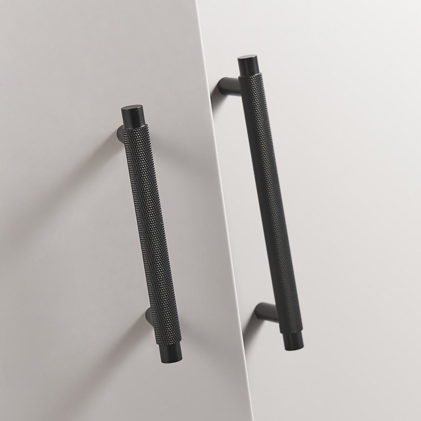 Brass Knurled T-Bar Cabinet Drawer Handles