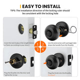 Keyless Round Dummy Passage Privacy Interior Door Knobs