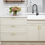 Square Brushed Gold Cabinet Pulls  For Kitchen