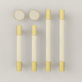 Colorful Brass Leather Cabinet Dresser Drawer Pulls