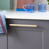 Brass Knurled T-Bar Cabinet Drawer Handles
