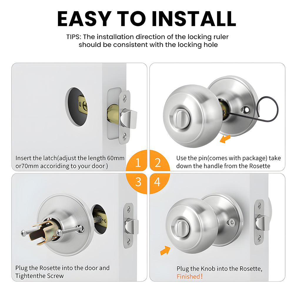Keyless Interior Privacy Door Knobs