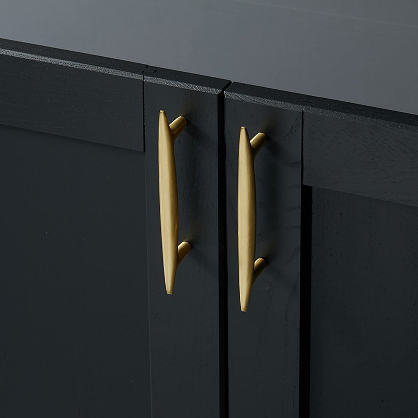 Modernist Soild Gold Brass Cabinet Handles And Kitchen Cupboard Knobs