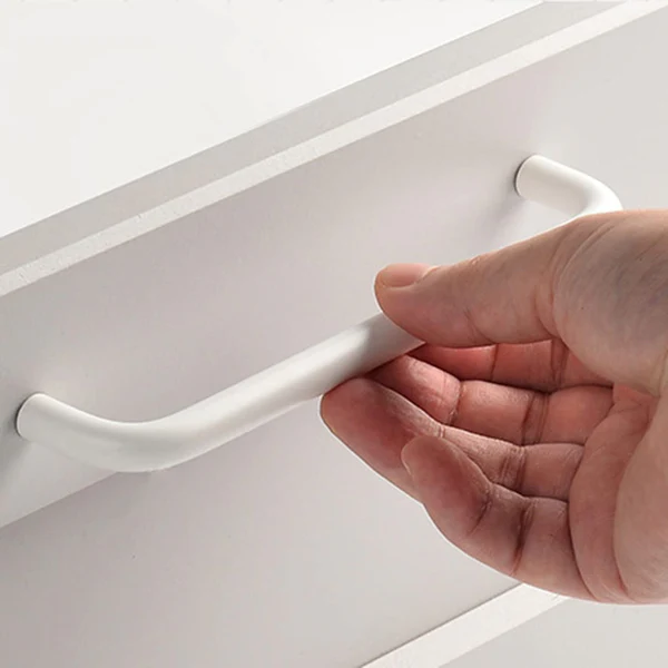 Colorful Small Double Curved Wardrobe Handles For Children's Room