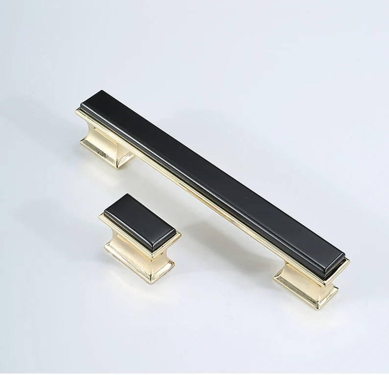 Modern Black Gold  Wardrobe Cabinet Pulls