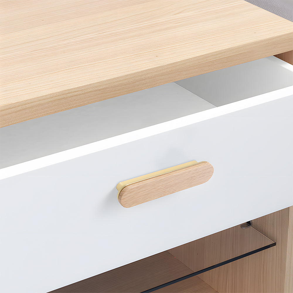 Removable Round Cabinet Wardrobe Door Wooden Handles