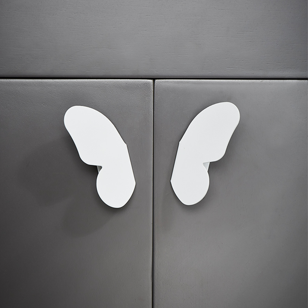 Unique Butterfly Drawer Pulls Modern Black Wardrobe Knob Cabinet Pulls