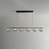 Smoked glass chandelier