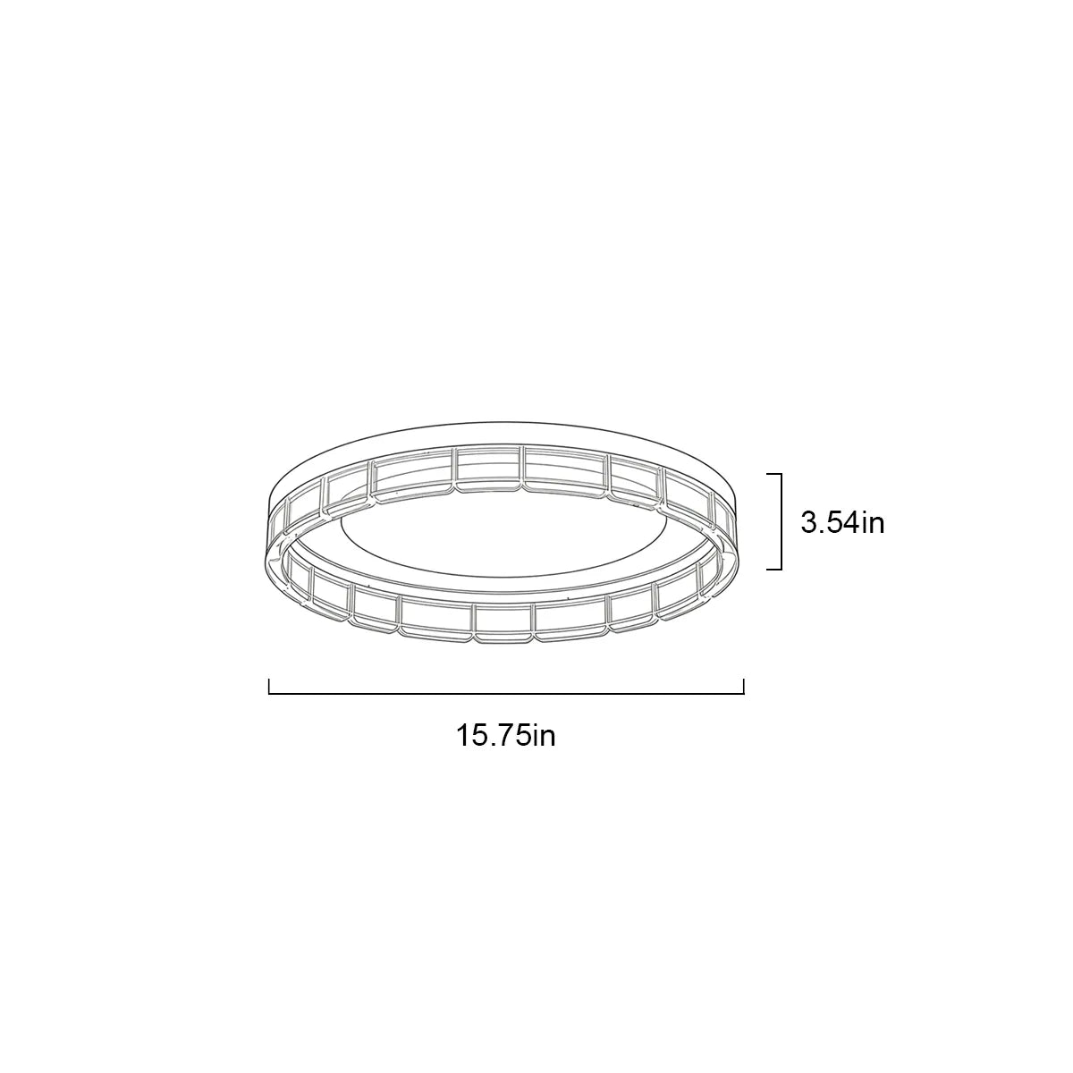 Circular acrylic embedded installation