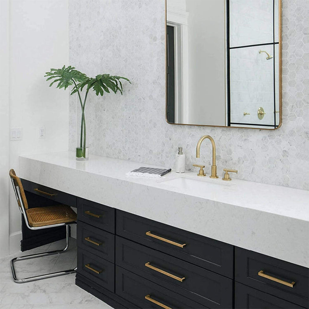 Champagne Bronze Square Cabinet Pulls for Kitchen