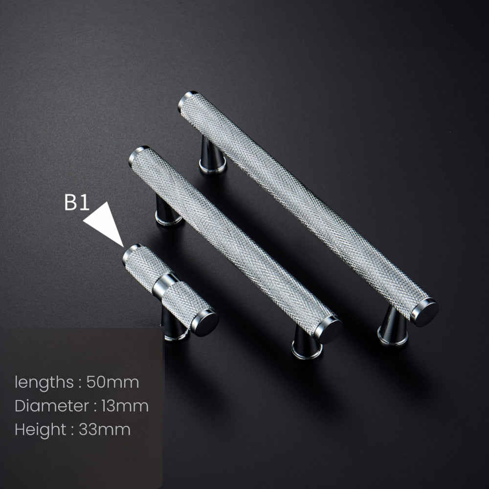 Brass Solid Chrome Dresser Handles Modern Cabinet and Drawer Pulls for Kitchen