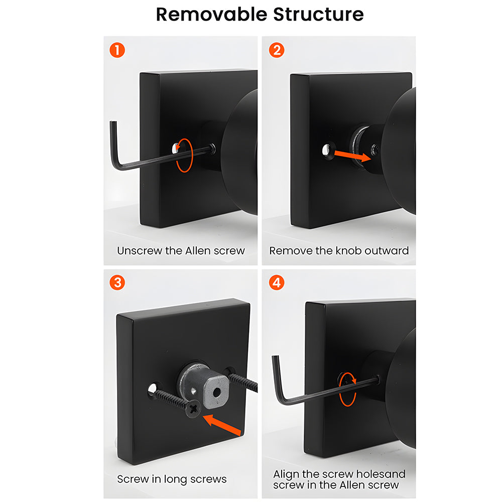 Dummy Square Door Knobs for Storage Room Pantry Doors
