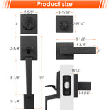 Modern Front Door Lock Reversible Entry Door Handlesets