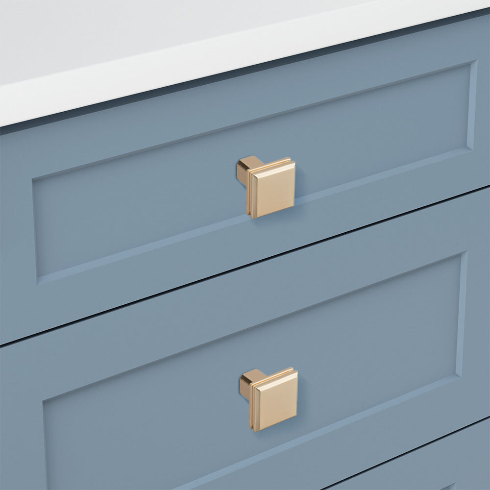 Modern Minimalist Zinc Alloy Square Cabinet Handle