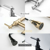 Three-hole Kitchen Sink Universal Pull-out Faucet
