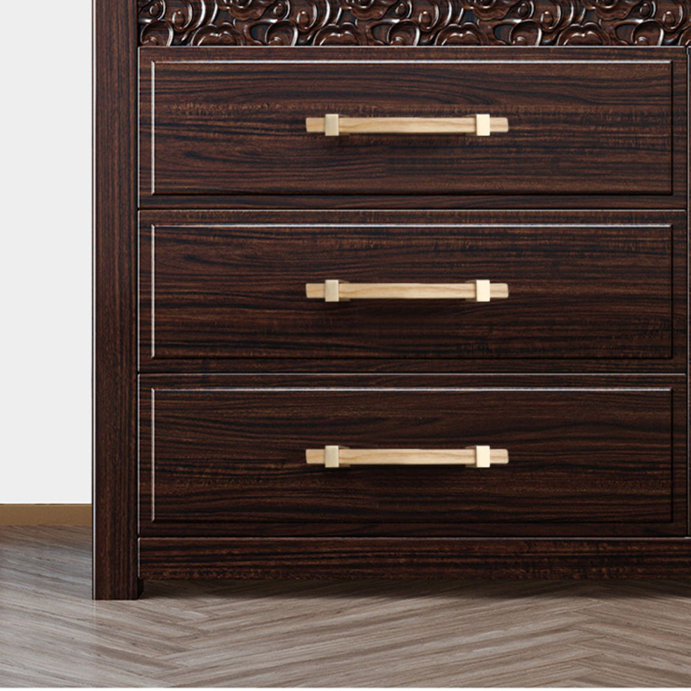 Square Wooden Walnut Kitchen Cabinet Handle