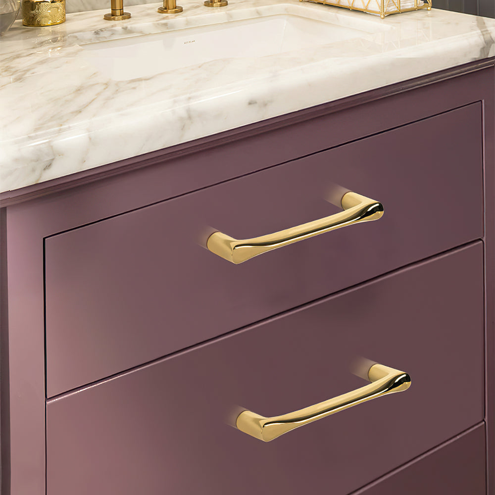 Contemporary Brass Kitchen Cabinet Handles