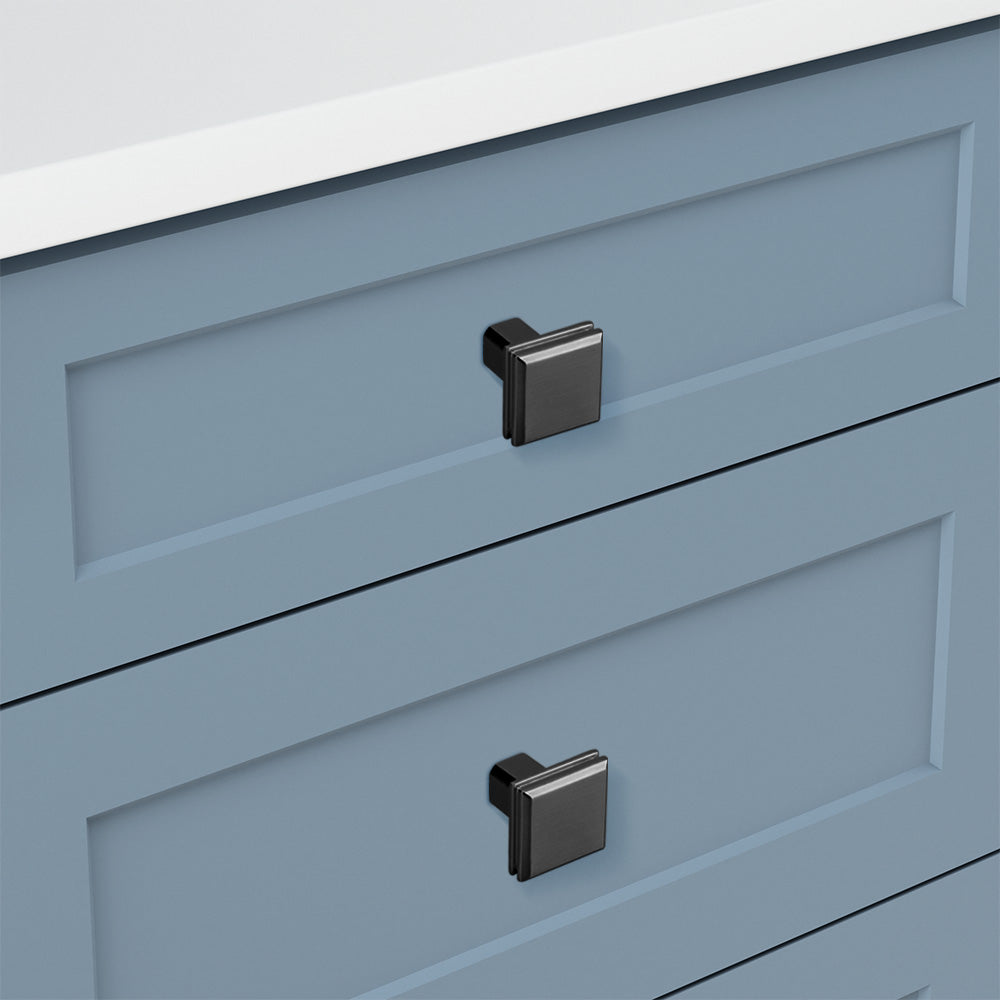 Modern Minimalist Zinc Alloy Square Cabinet Handle
