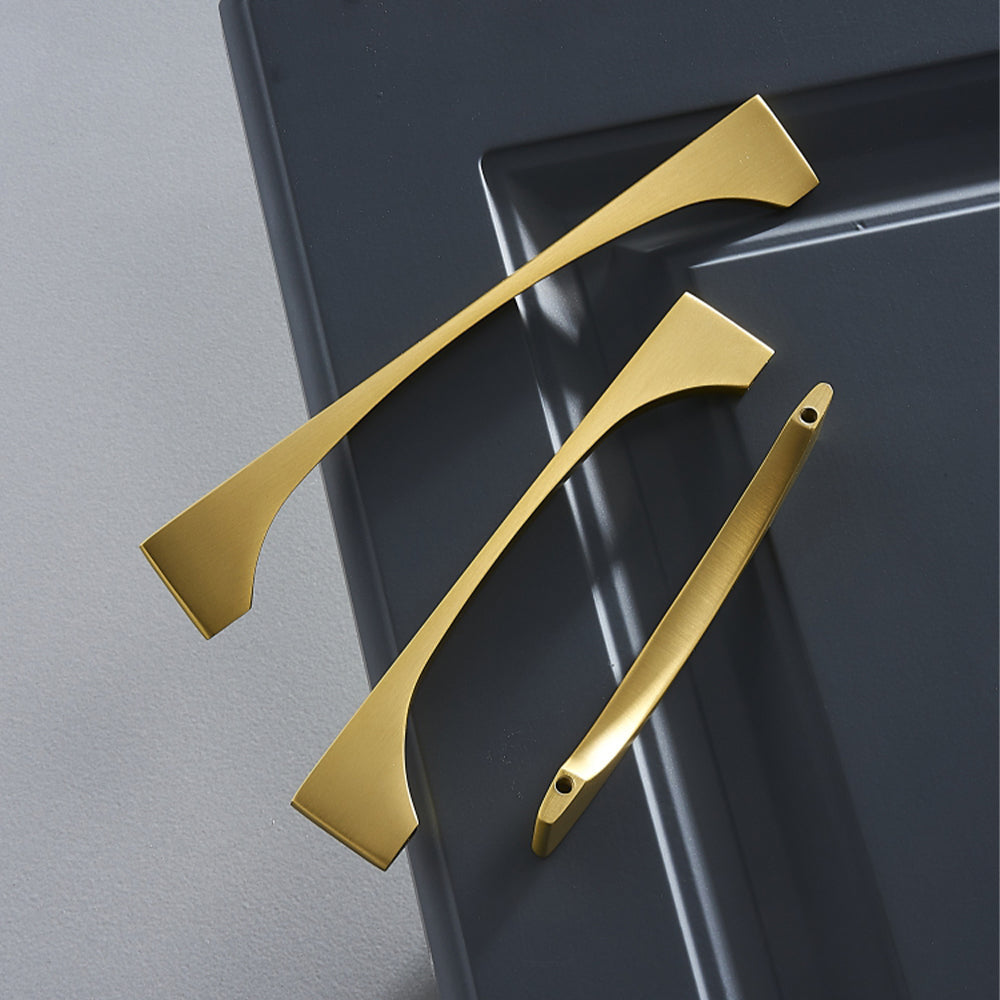 Modern Gold Brass Cabinet and Drawer Handles