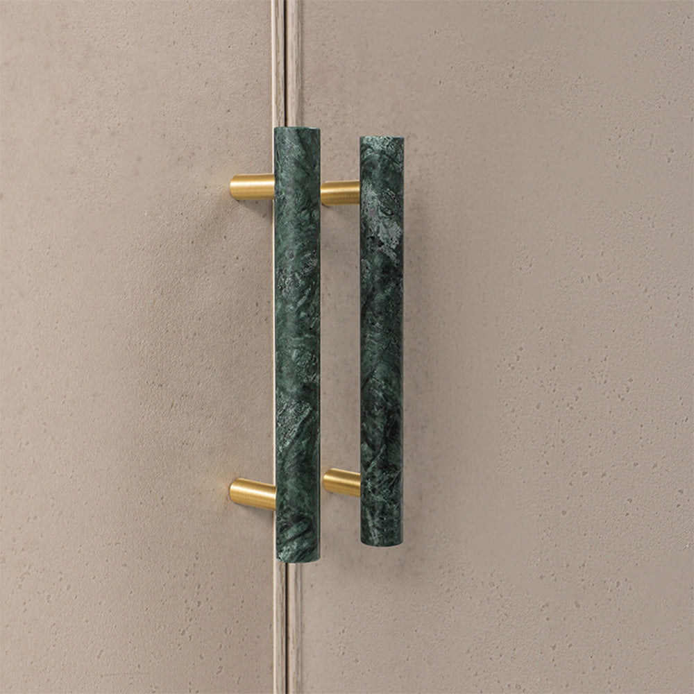 Modern Marble&ZincAlloy T-Bar Kitchen Cabinet Pulls