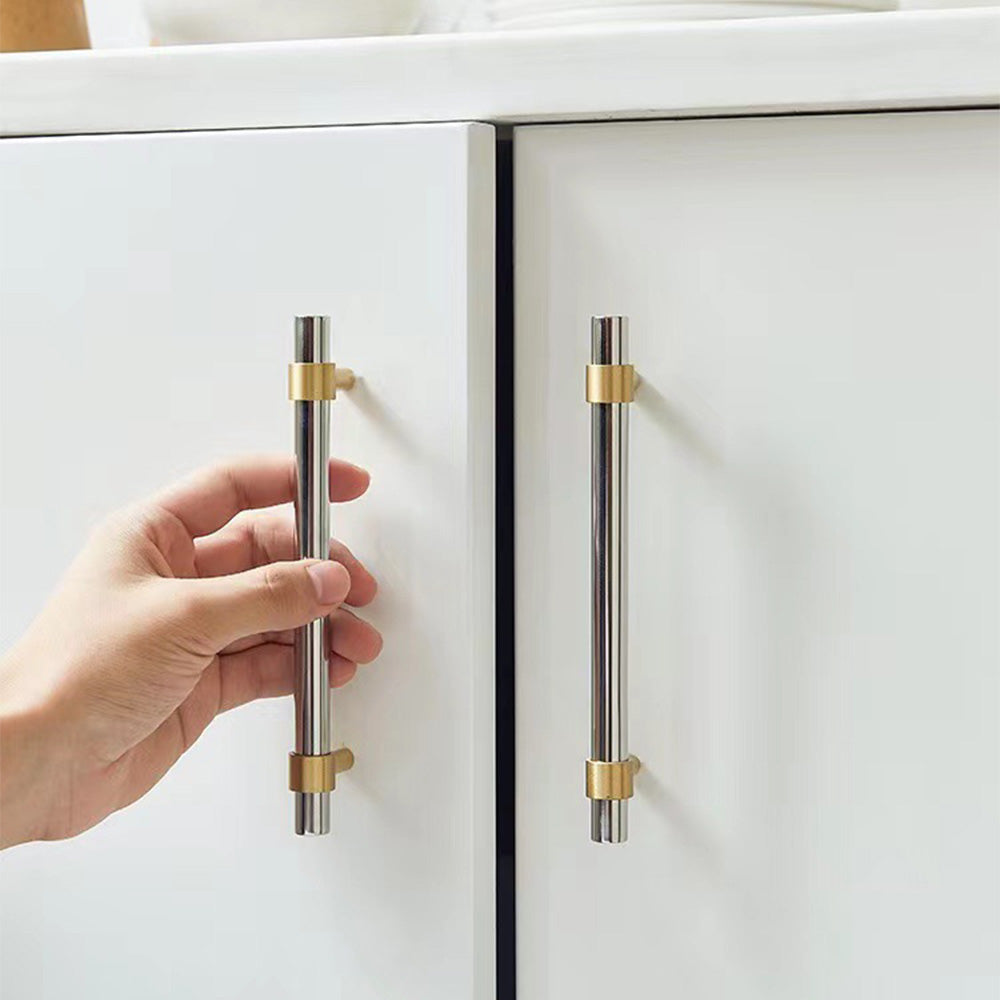 Modern Simple Luxury Silver Stainless Steel Cabinet Handles