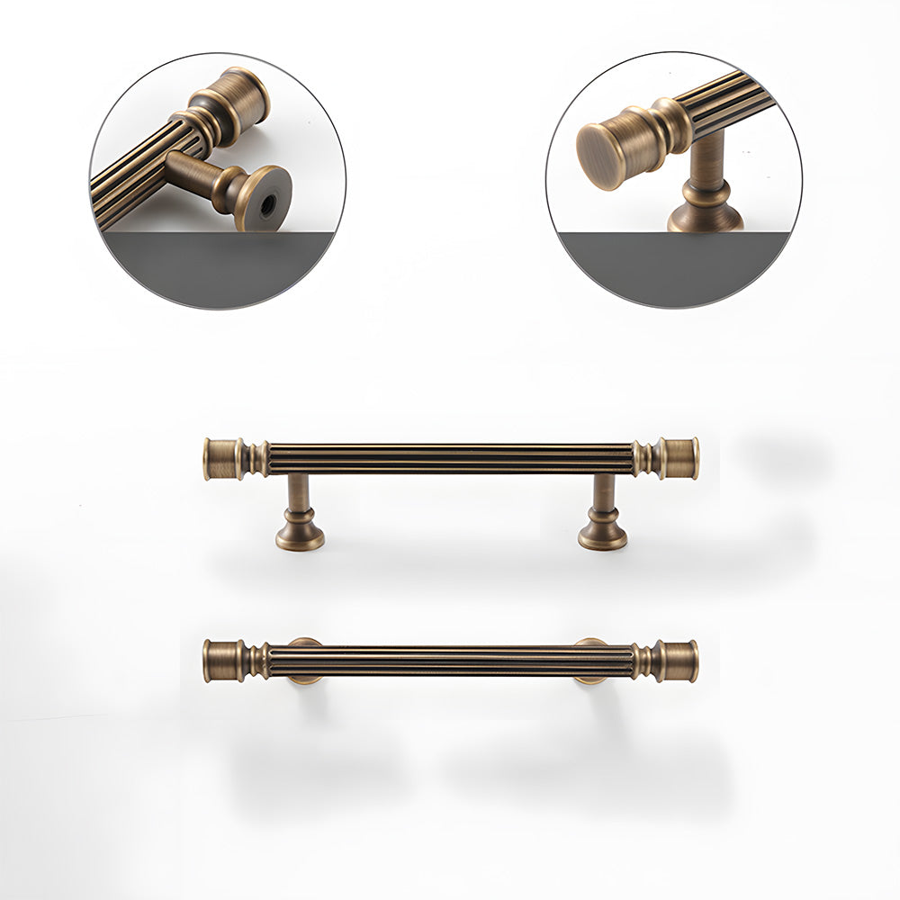Antique Art Deco Brass Cabinet Knobs and Pulls