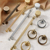 Antique Art Deco Brass Cabinet Knobs and Pulls