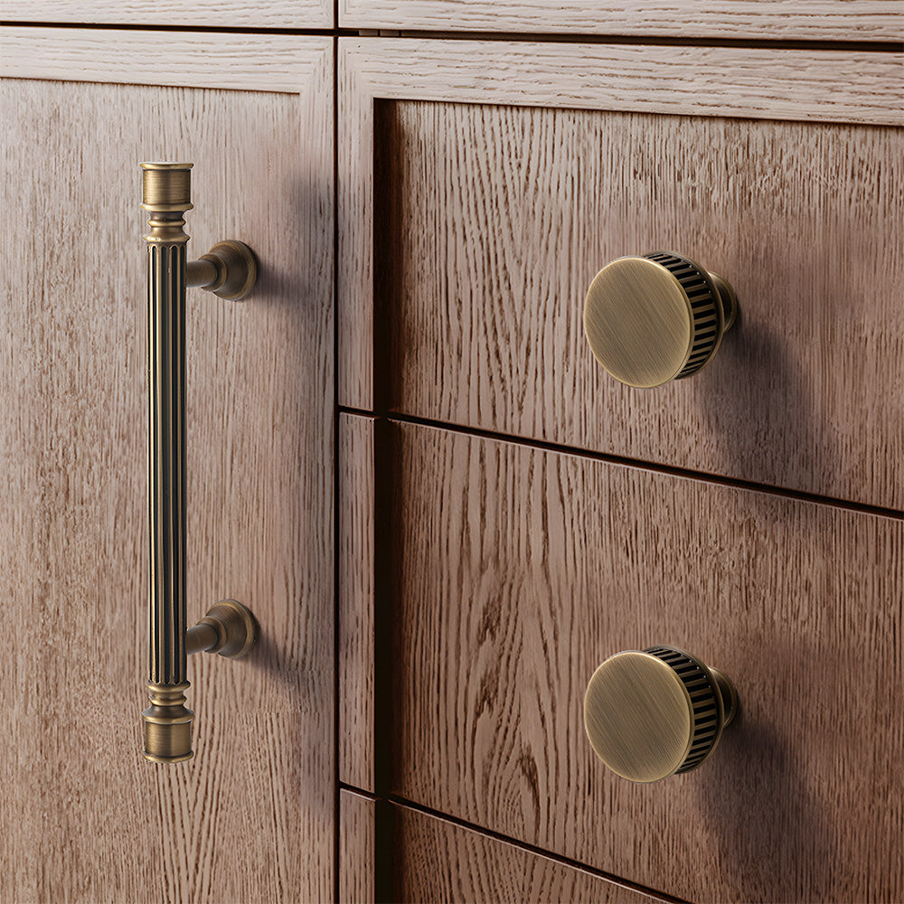 Antique Art Deco Brass Cabinet Knobs and Pulls