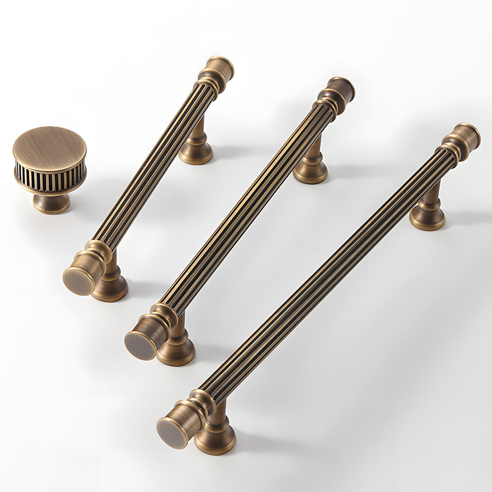 Antique Art Deco Brass Cabinet Knobs and Pulls