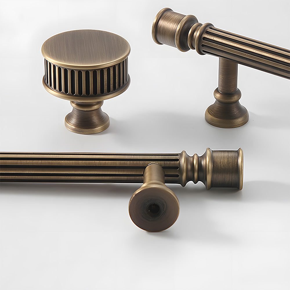 Antique Art Deco Brass Cabinet Knobs and Pulls
