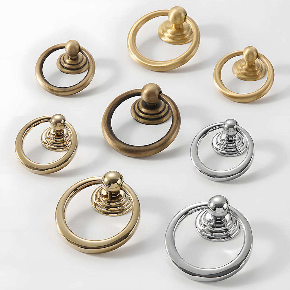 Antique Art Deco Brass Cabinet Knobs and Pulls
