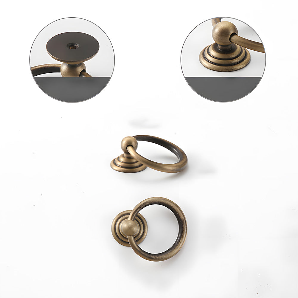 Antique Art Deco Brass Cabinet Knobs and Pulls