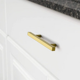 Square Brushed Gold Cabinet Pulls  For Kitchen