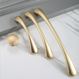 Simple Gold Modern Curved Cabinet Handles