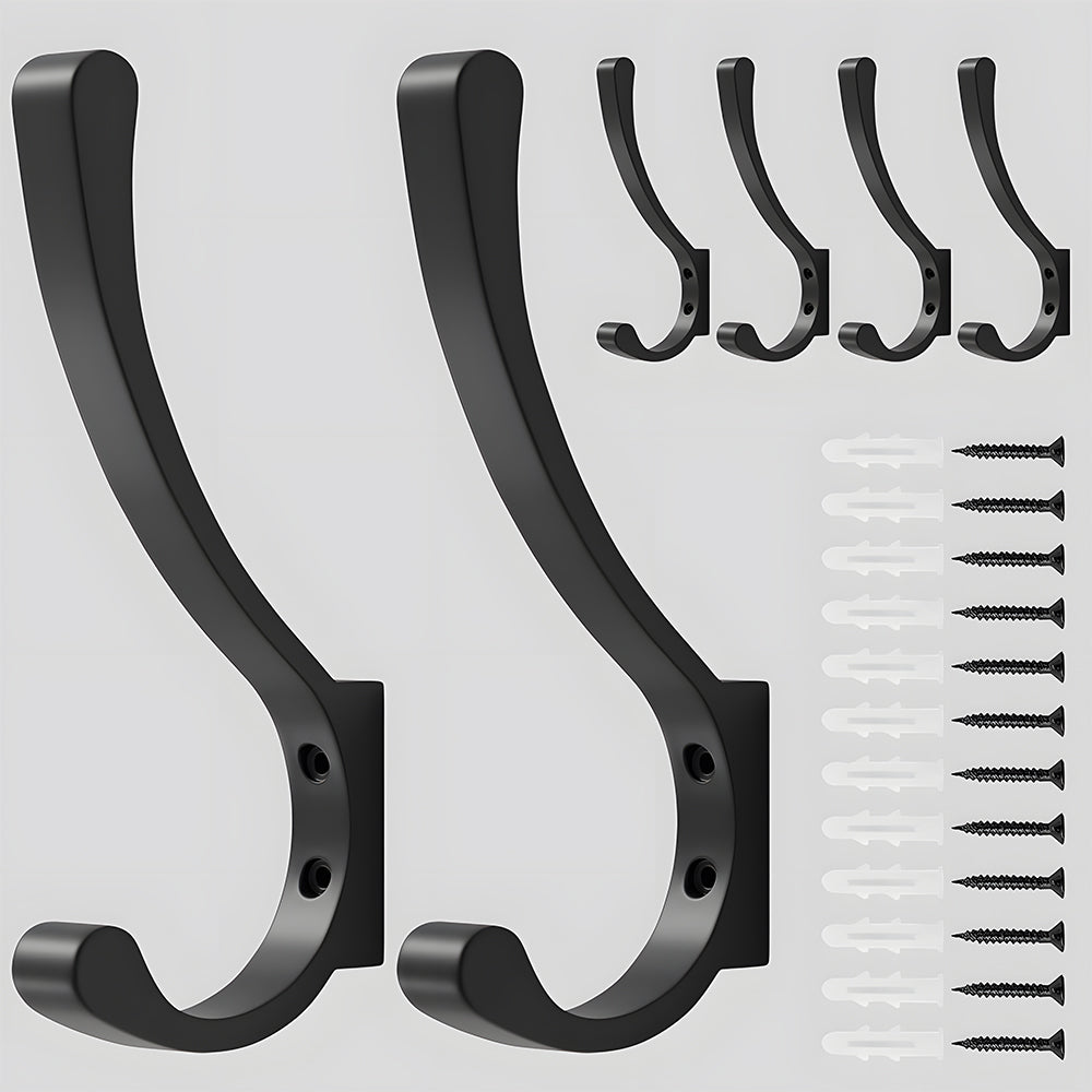 Wall Mount Heavy Duty Coat and Backpack Hooks