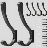 Wall Mount Heavy Duty Coat and Backpack Hooks
