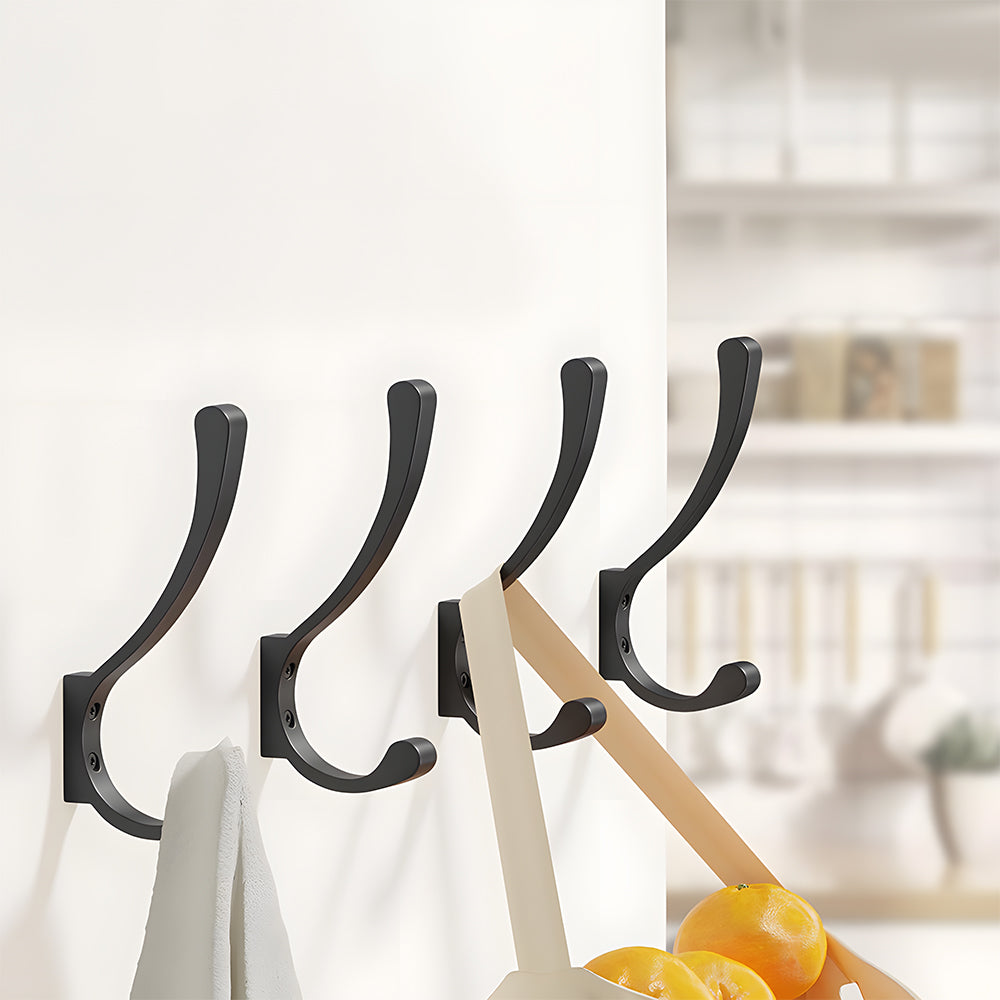 Wall Mount Heavy Duty Coat and Backpack Hooks