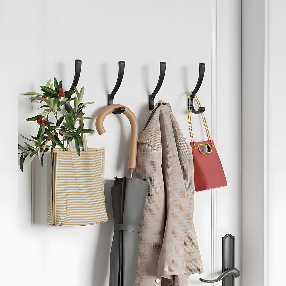 Wall Mount Heavy Duty Coat and Backpack Hooks