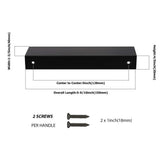 Black Kitchen Cabinet Drawer Edge Finger Pulls