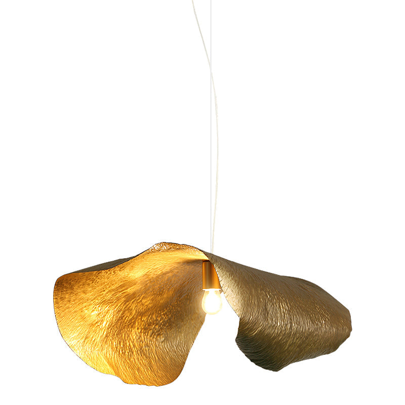 Brass Wavy Lotus Leaf Pendants