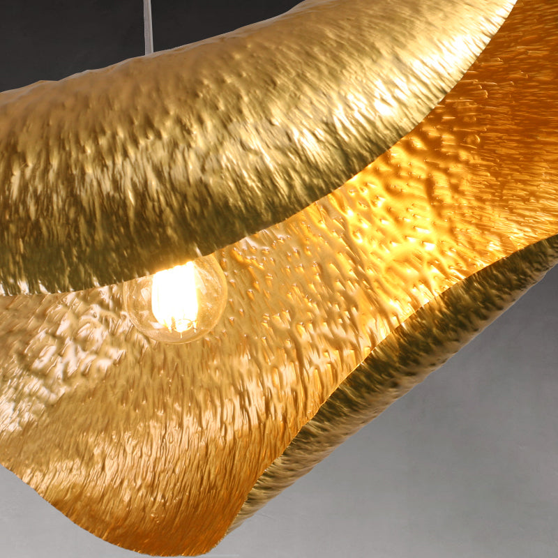 Brass Wavy Lotus Leaf Pendants