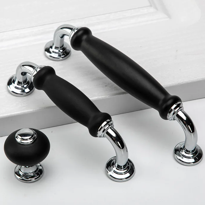 European Solid Zinc Alloy Kitchen Cabinet Handles