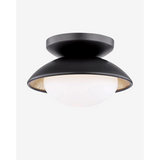 Cadence Flush Mount slim low-profile ceiling light with soft even ambient glow in modern bedroom interior