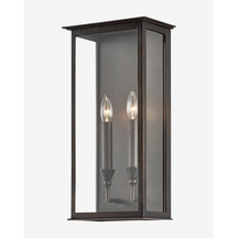 Chauncey Sconce vintage-inspired aged nickel wall light with opal glass shade and warm ambient glow in elegant hallway