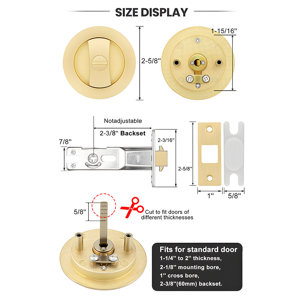 Classic Round Pocket Door Lock