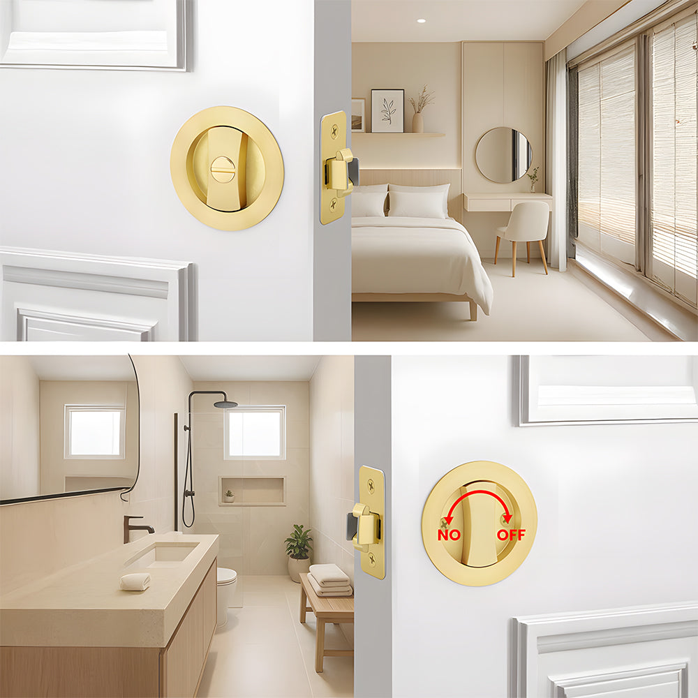 Classic Round Pocket Door Lock