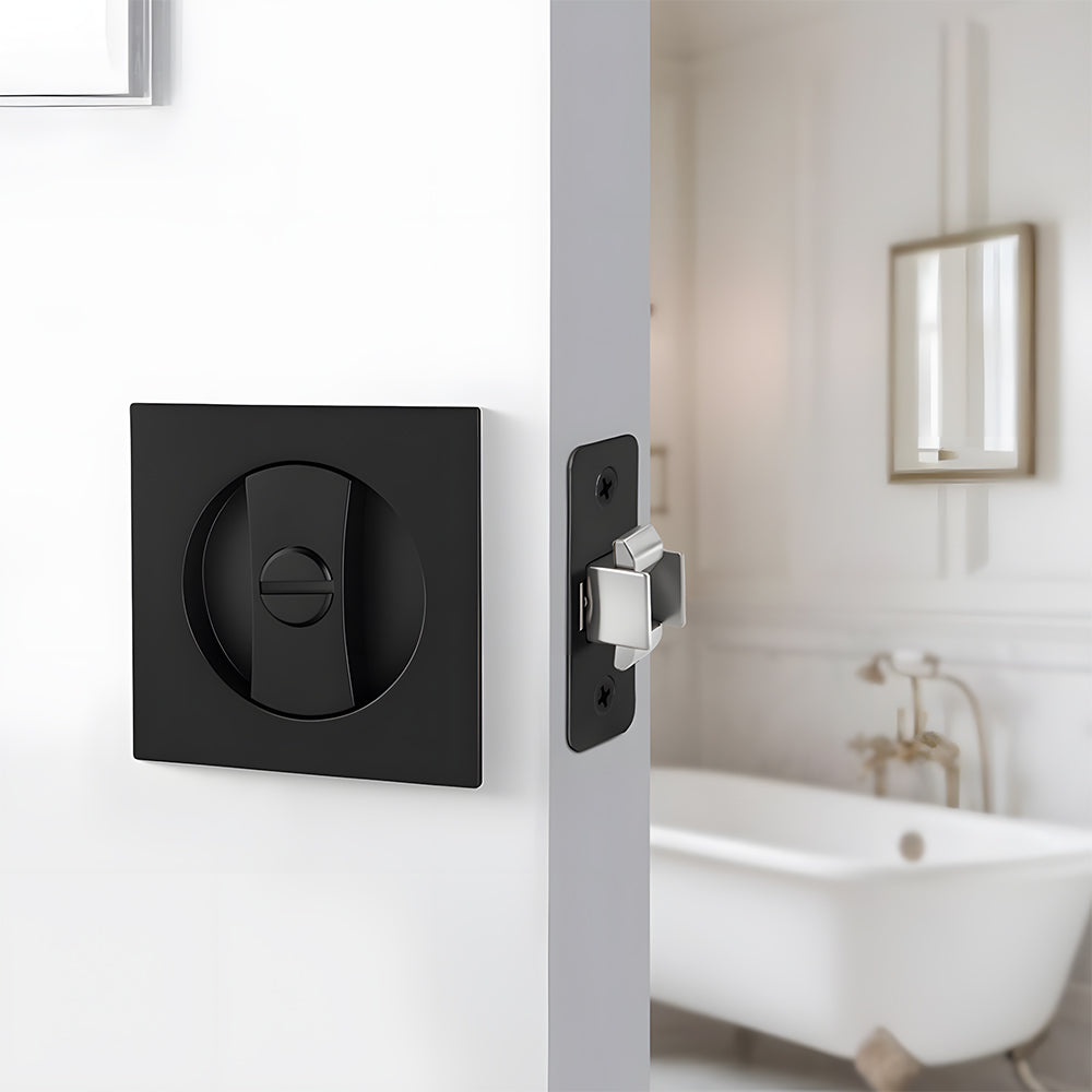 Square Keyless Pocket Door Lock with Indicator