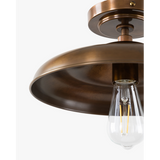 Clifton Flush Mount |  Brass & Classic Ceiling Light 