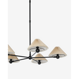 Clyde Chandelier — Mid-Century Brass Ceiling Light with Warm Open-Arm Glow