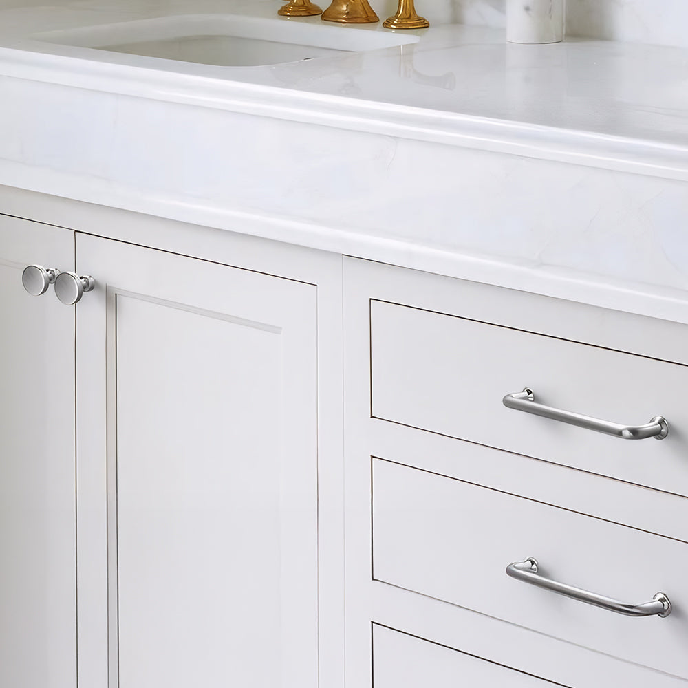 Luxury Silver Nickel Brushed Wardrobe Door Cabinet Handles